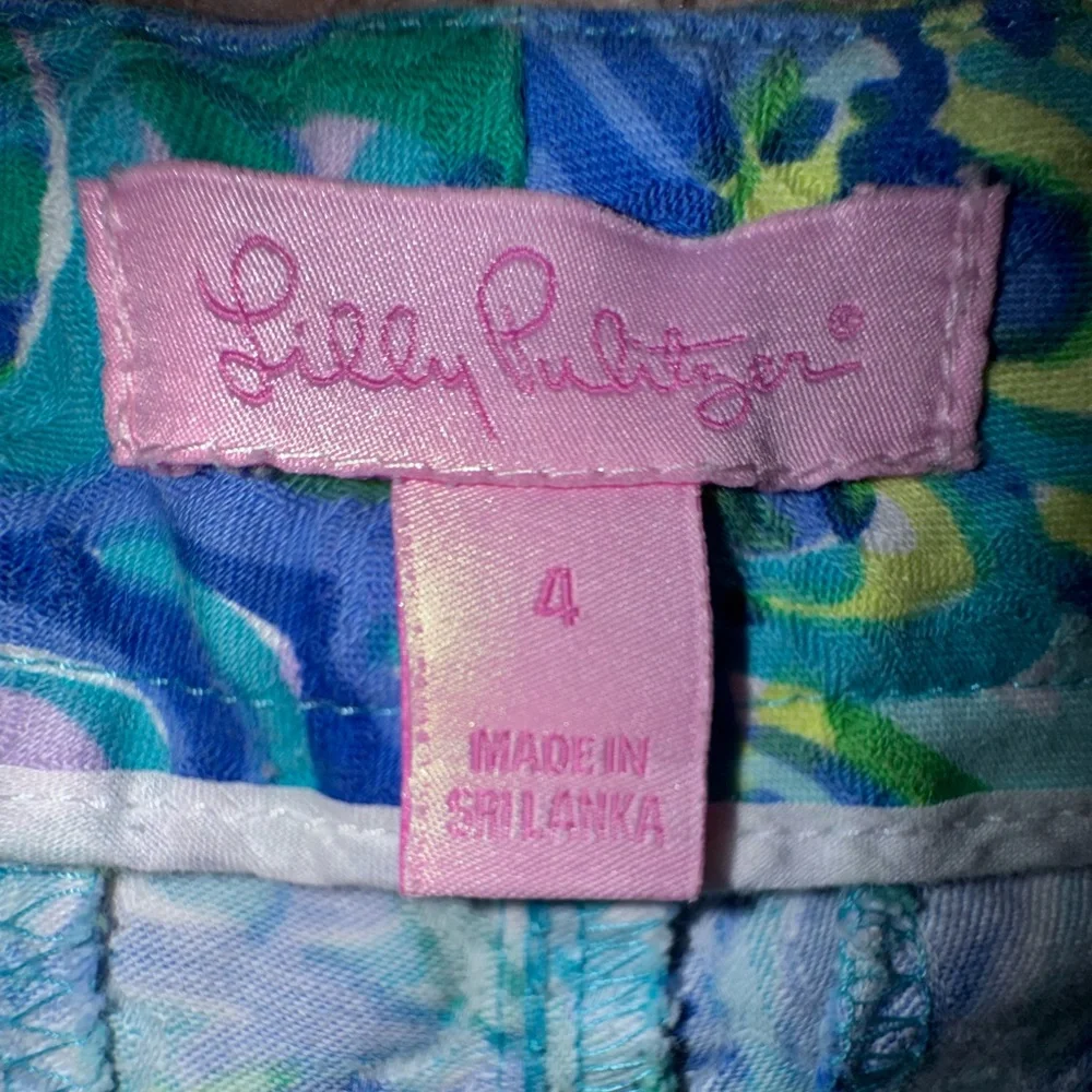 Lilly Pulitzer Sea Blue Lilly's Lagoon Kelli Pants size 4 - Picture 12 of 12